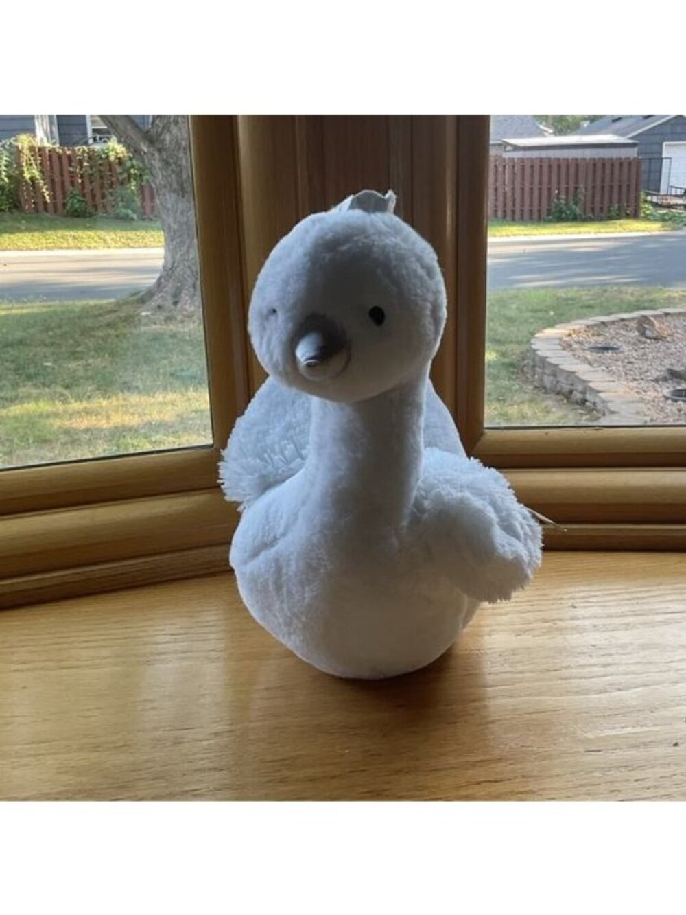 Lambs & Ivy Signature Swan Princess Plush White Nursery Stuffed Animal Toy 10.5"